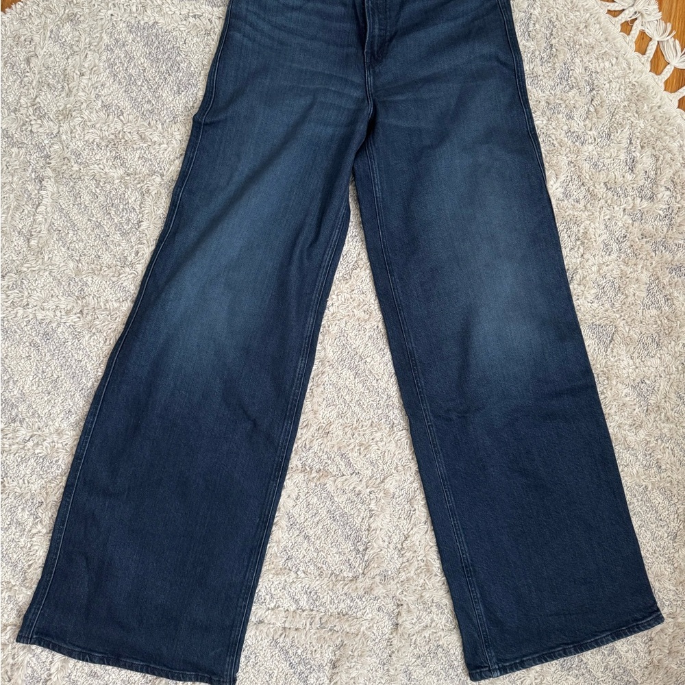 Good American Dark Blue good Skate Wide Leg
